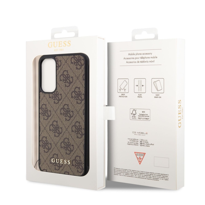 Guess 4G Charms hátlap Samsung Galaxy A34 5G barna színű borítóhoz
