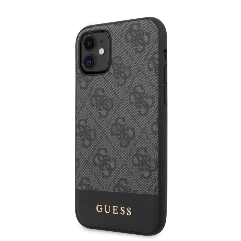 Guess 4G csíkos hátlap iPhone 11 készülékhez szürke