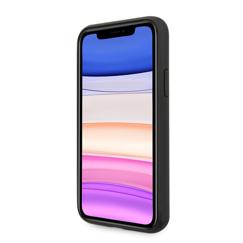 Guess 4G csíkos hátlap iPhone 11 készülékhez szürke
