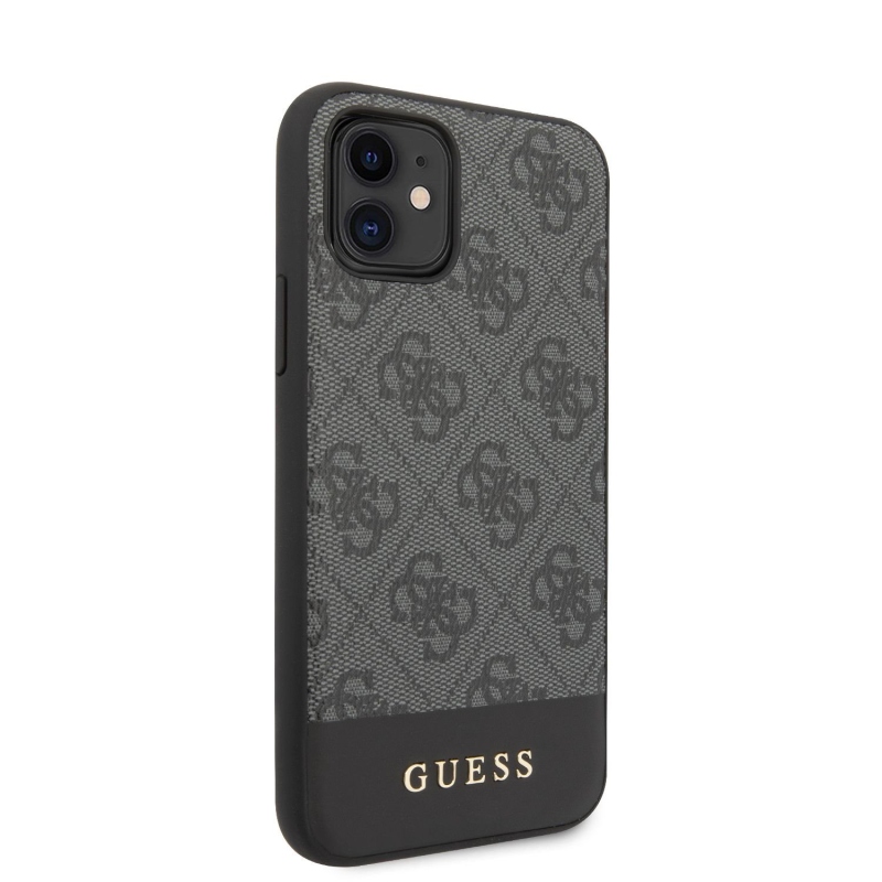 Guess 4G csíkos hátlap iPhone 11 készülékhez szürke