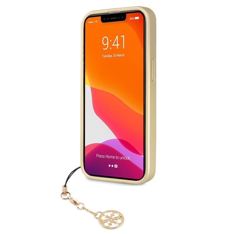 Guess charms zselés tok kemény hátlappal iPhone 13 Pro Max készülékhez - szürke