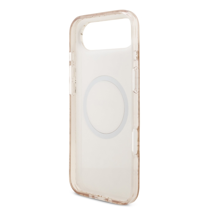 Guess IML Virágok Allover Strap MagSafe hátlapi borító iPhone Air rózsaszínhez