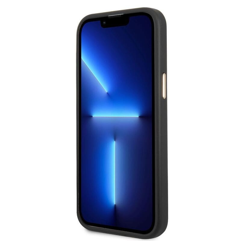 Guess zselés fém tok fix hátlappal iPhone 14 Pro Max készülékhez - fekete