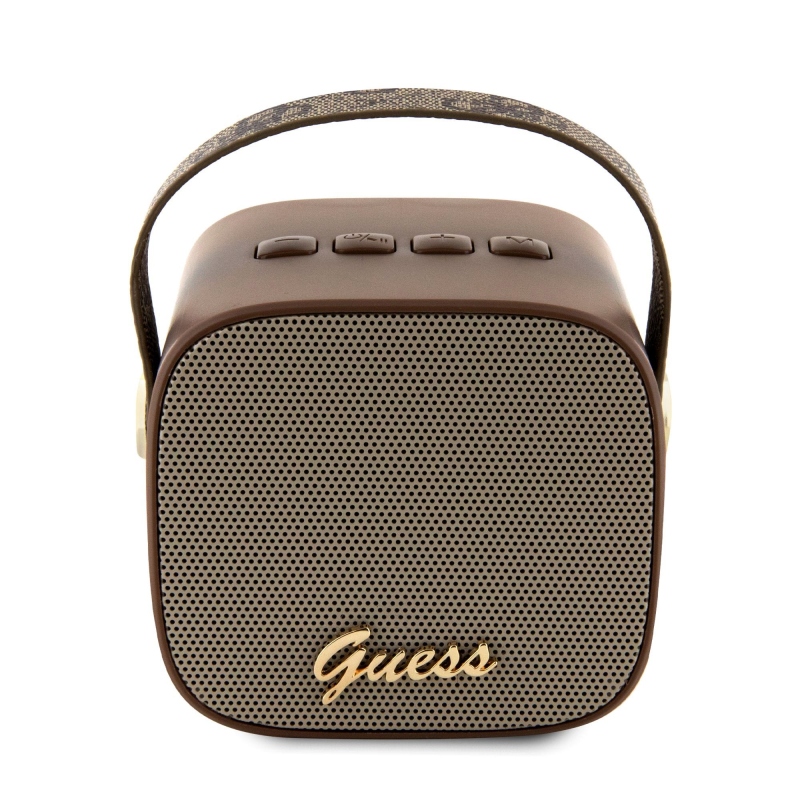 Guess Mini Bluetooth hangszóró PU 4G szíj barna