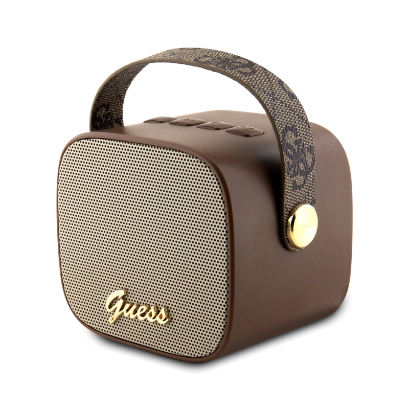 Guess Mini Bluetooth hangszóró PU 4G szíj barna