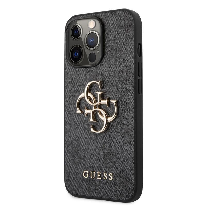 Guess fém logós tok iPhone 13 Pro készülékhez - szürke