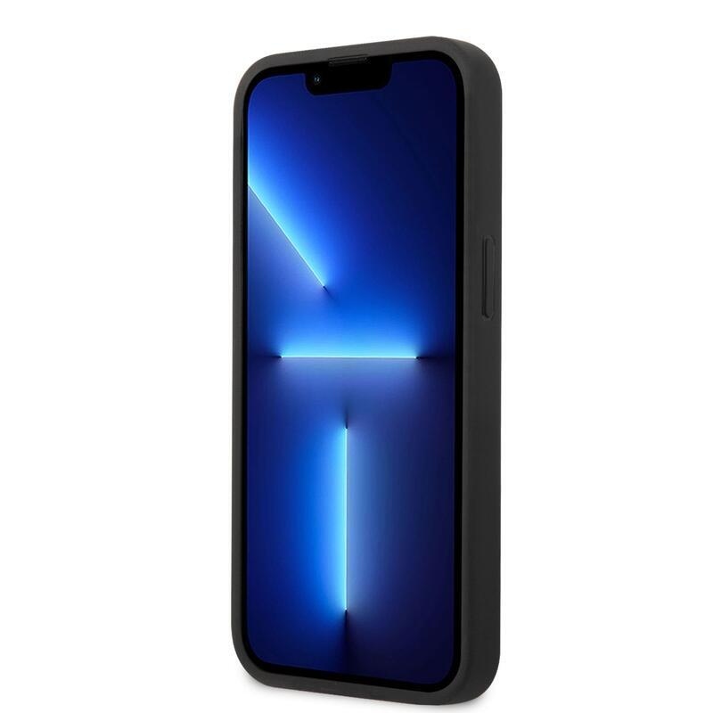 Guess fém logós tok iPhone 14 Plus készülékhez - szürke