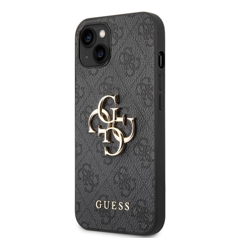 Guess fém logós tok iPhone 14 Plus készülékhez - szürke