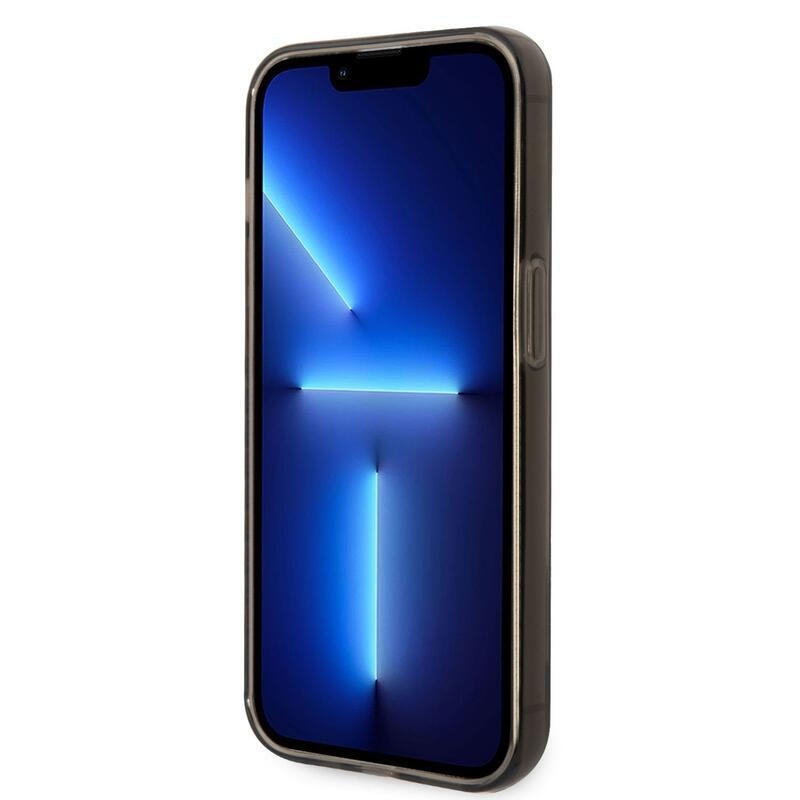 Guess körvonalazott zselés tok fix hátlappal iPhone 14 Pro készülékhez - fekete