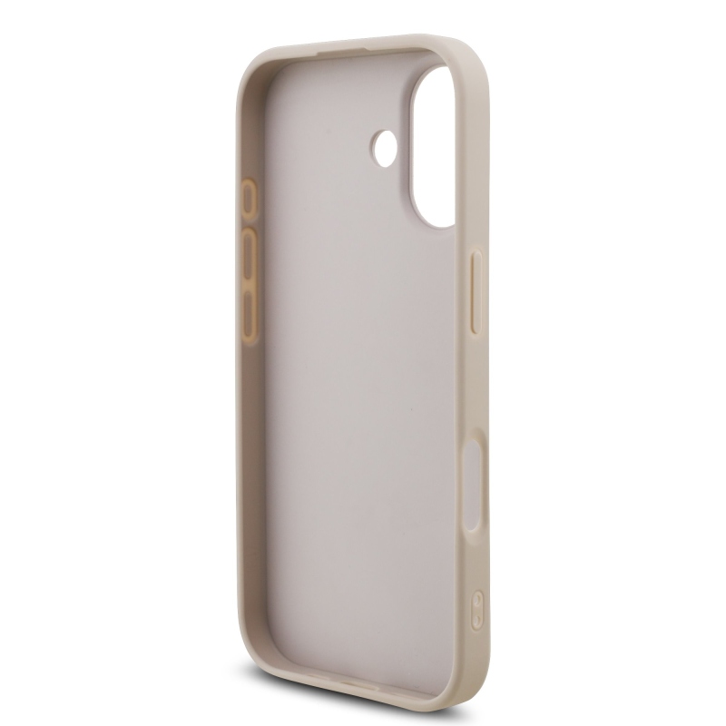 Guess PU 4G fém logós fémszalag hátlap iPhone 17 rózsaszínhez