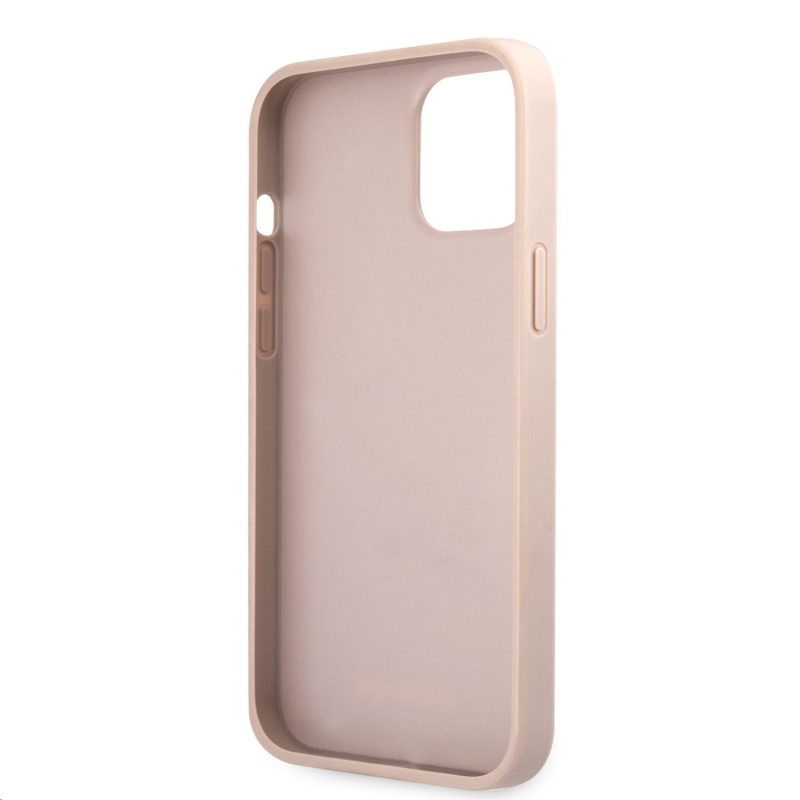 Guess PU 4G fém logós hátlap iPhone 12/12 Pro rózsaszínűre
