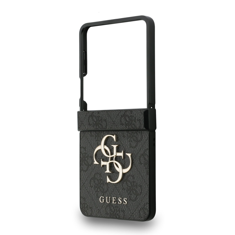Guess PU 4G fém logós hátlap Samsung Galaxy Z Flip 7 készülékhez, szürke
