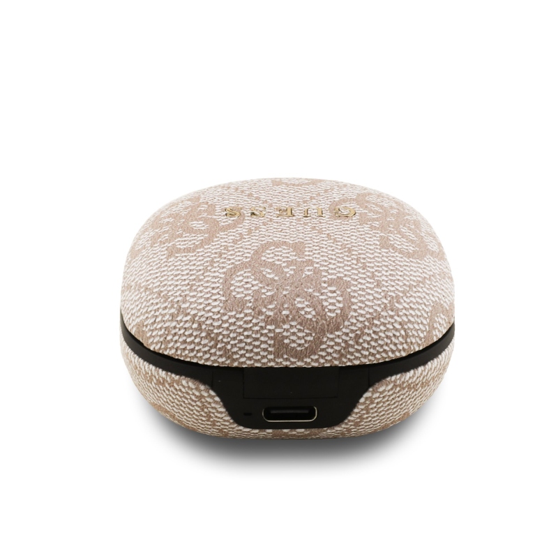 Guess PU 4G Script Logo ENC TWS vezeték nélküli fülhallgató, rózsaszín