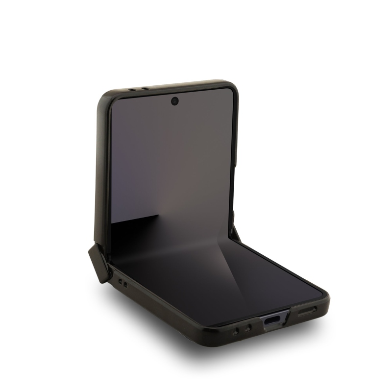 Guess PU bőr 4G színes gyűrűs mágneses hátlap Samsung Galaxy Z Flip 7 rózsaszínű borítóhoz