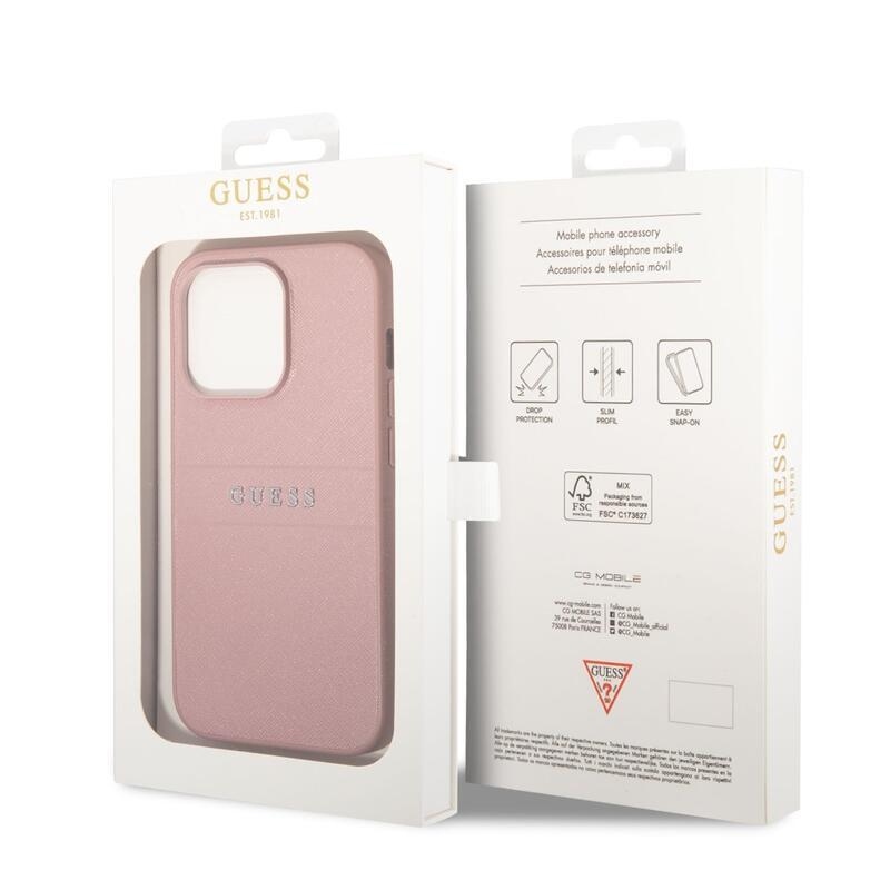 Guess PU zselé tok iPhone 14 Pro Max készülékhez - rózsaszín