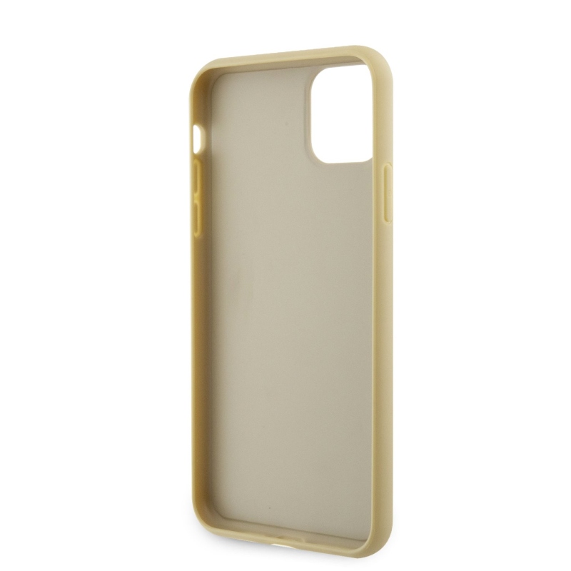 Guess strasszos háromszög fém logó borító iPhone 11 Pro Max-hoz Arany