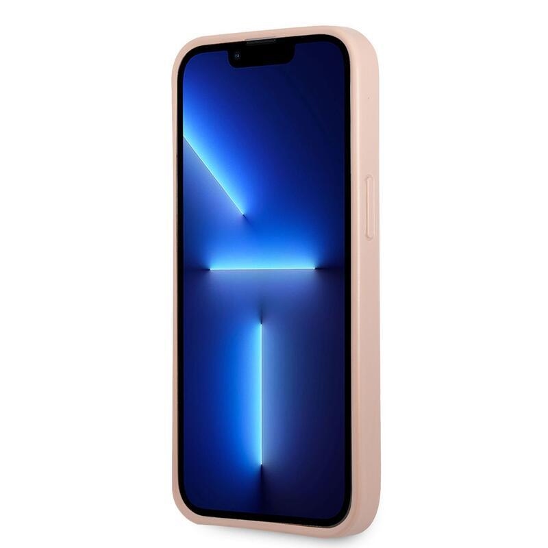 Guess zselés szafiano tok fix hátlappal iPhone 13 Pro készülékhez - rózsaszín