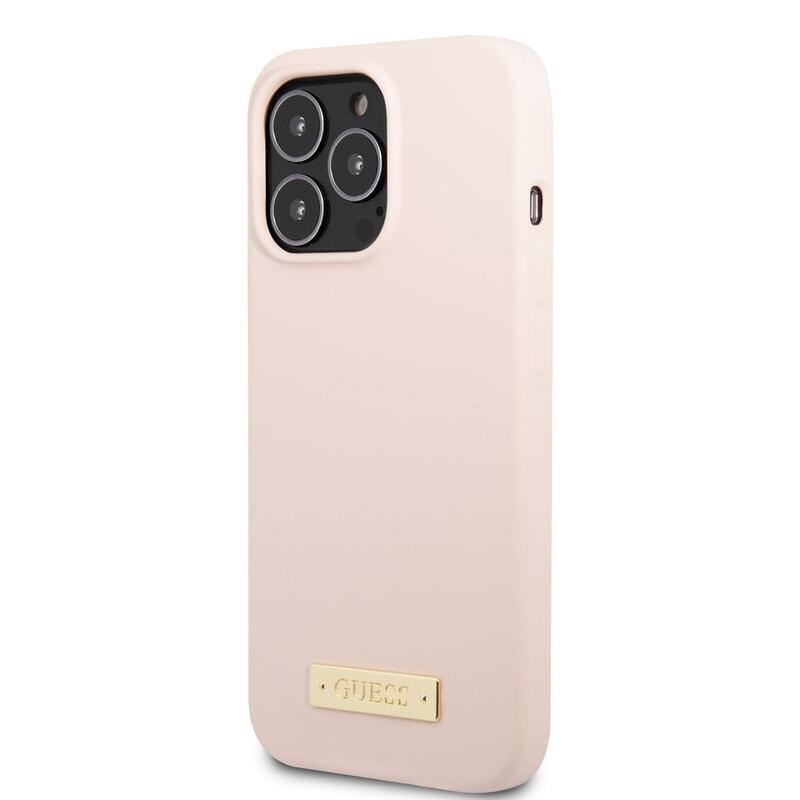 Guess szilikon tok MagSafe támogatással iPhone 13 Pro készülékhez - rózsaszín