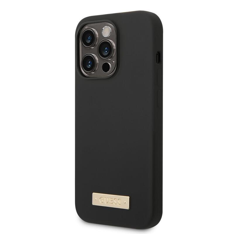 Guess szilikon tok MagSafe támogatással iPhone 14 Pro Max készülékhez - fekete