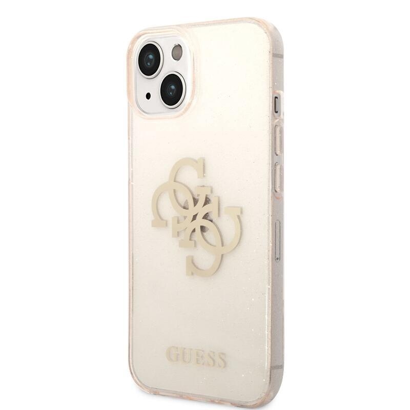 Guess csillogó zselés tok iPhone 14 Plus készülékhez - arany