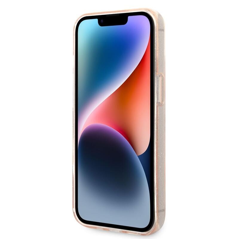 Guess csillogó zselés tok iPhone 14 Plus készülékhez - arany