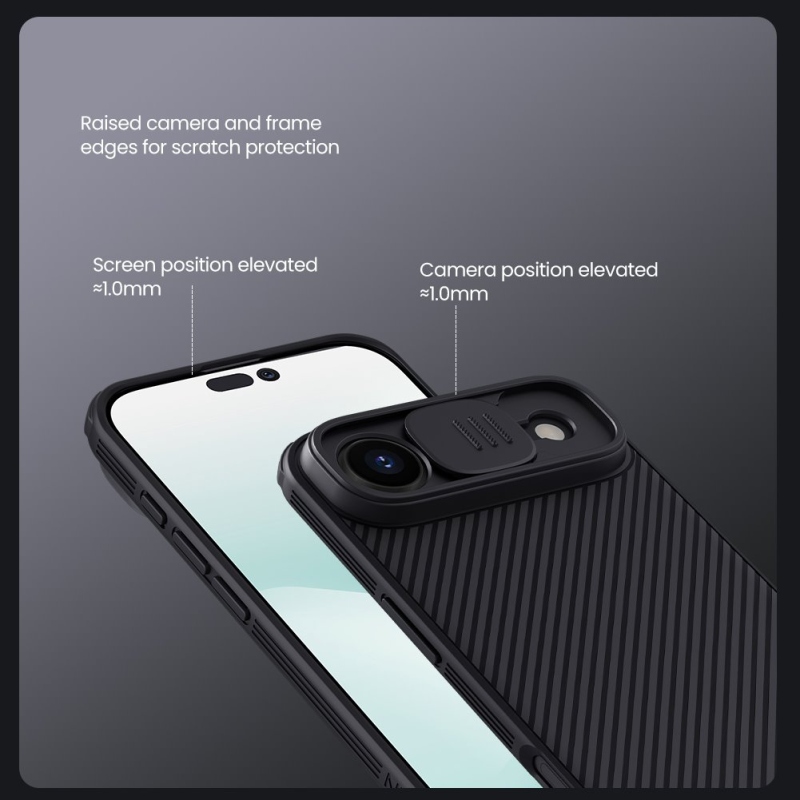 Nillkin CamShield PRO hátlap az Apple iPhone 17 Air készülékhez Fekete