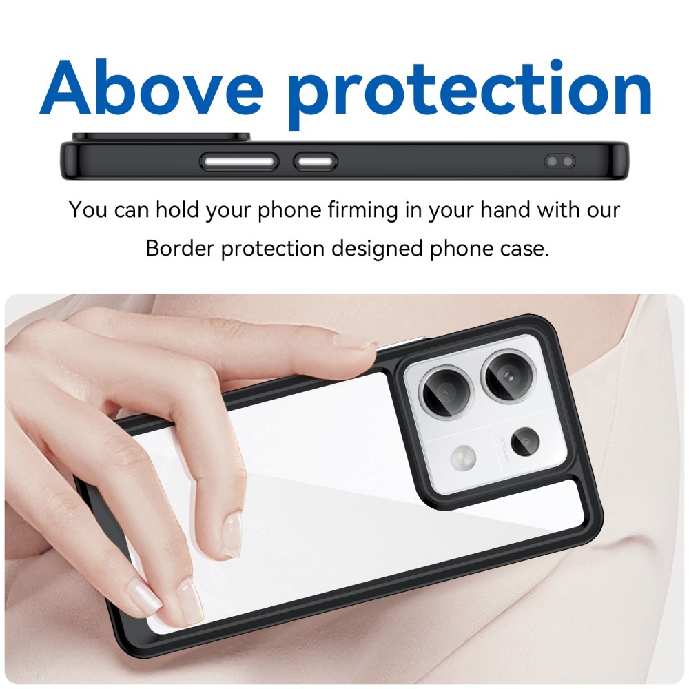 Gél tok rögzített hátlappal Xiaomi Redmi Note 13 Pro 5G/Poco X6 5G - fekete