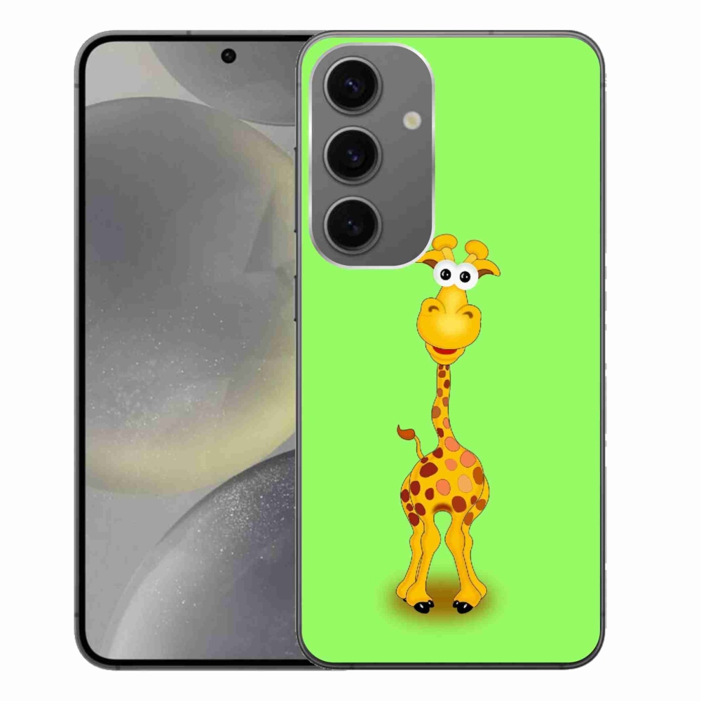Zselés borítás mmCase Samsung Galaxy S24+ - rajzfilm zsiráfhoz