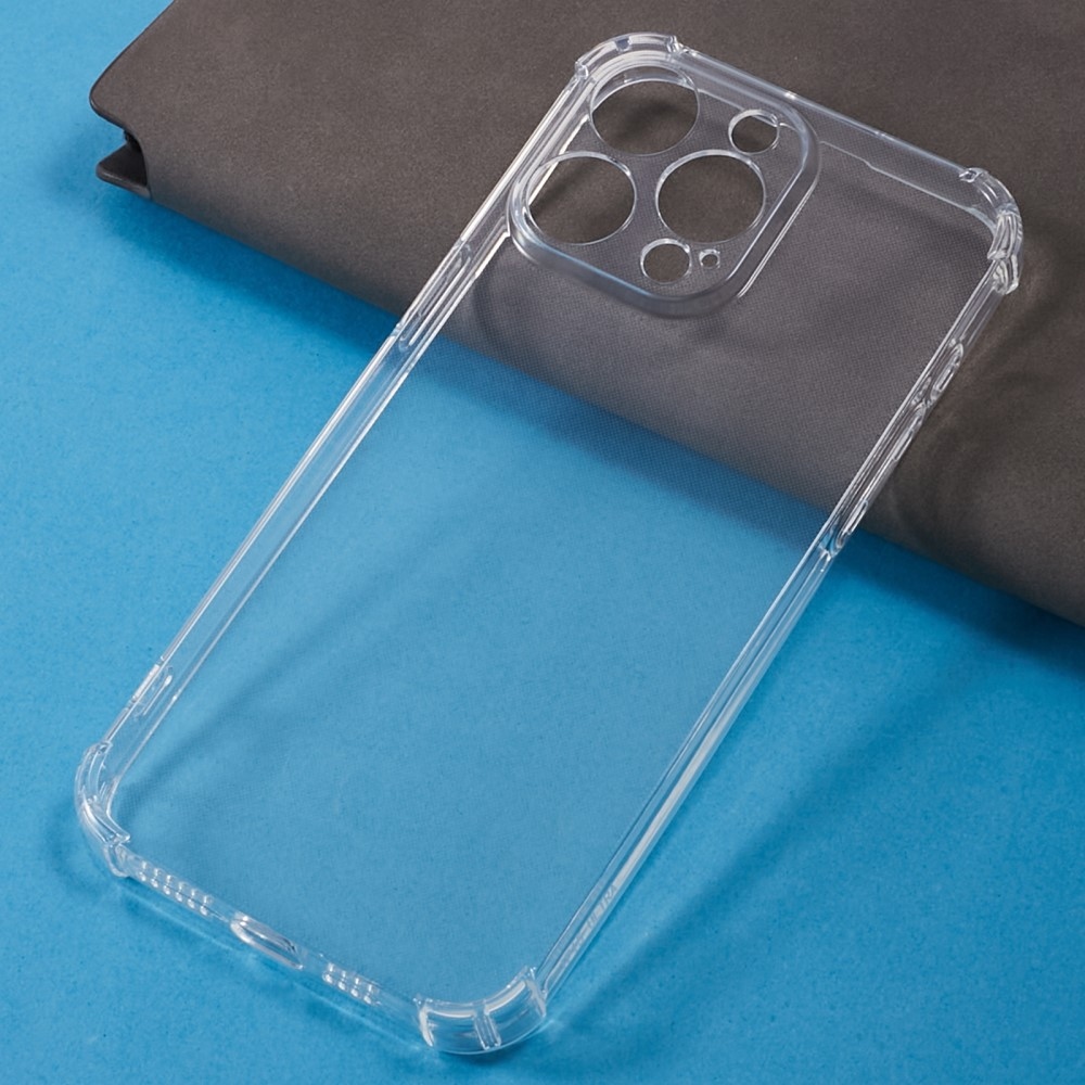 Átlátszó zselés tok megerősített sarkokkal iPhone 15 Pro Max készülékhez - átlátszó