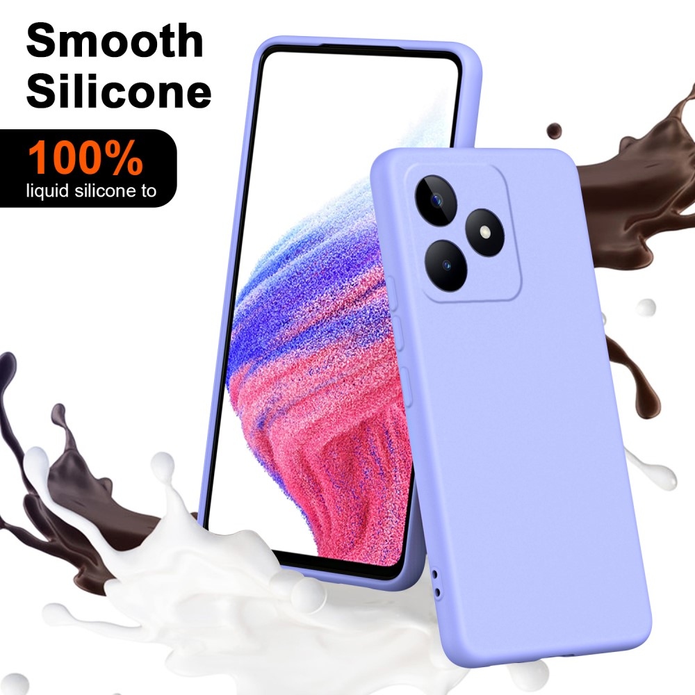 Matt gél mobil tok Realme C51/C53 - lila