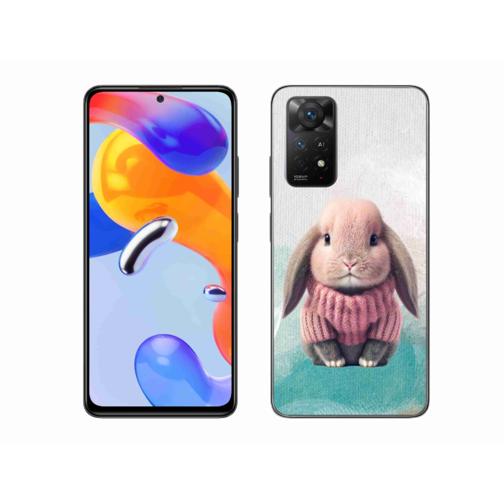Gél borítás mmCase a Xiaomi Redmi Note 11 Pro 4G/5G - nyúl pulóverben