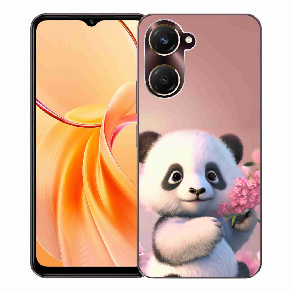 Gél borító mmCase a Vivo Y28s 5G számára - aranyos panda