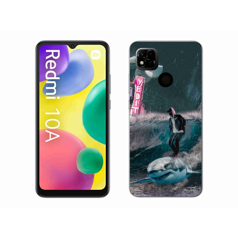 Gél borítás mmCase a Xiaomi Redmi 10A számára - cápa