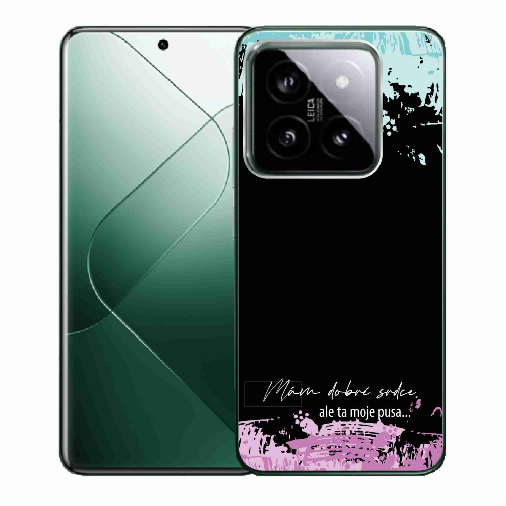 Gél borító mmCase a Xiaomi 14-hez - vicces szöveg 3 fekete háttérrel