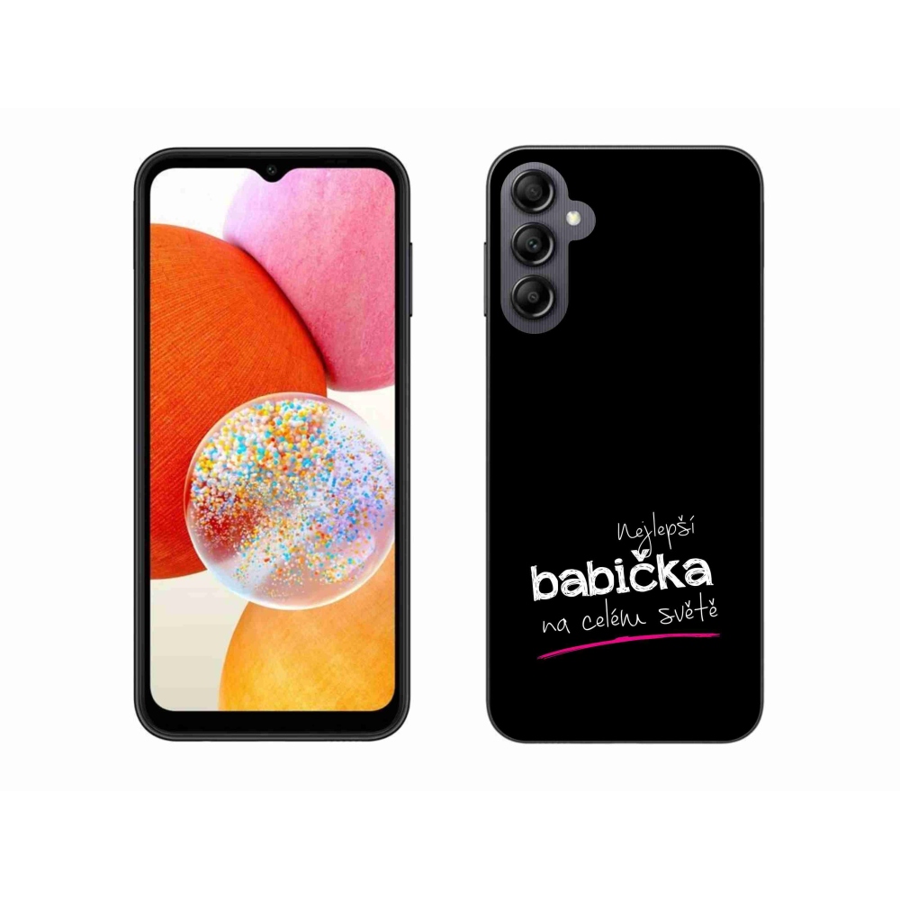 Gél borító mmCase Samsung Galaxy A14 4G/5G - legjobb nagymama 4 fekete háttérrel