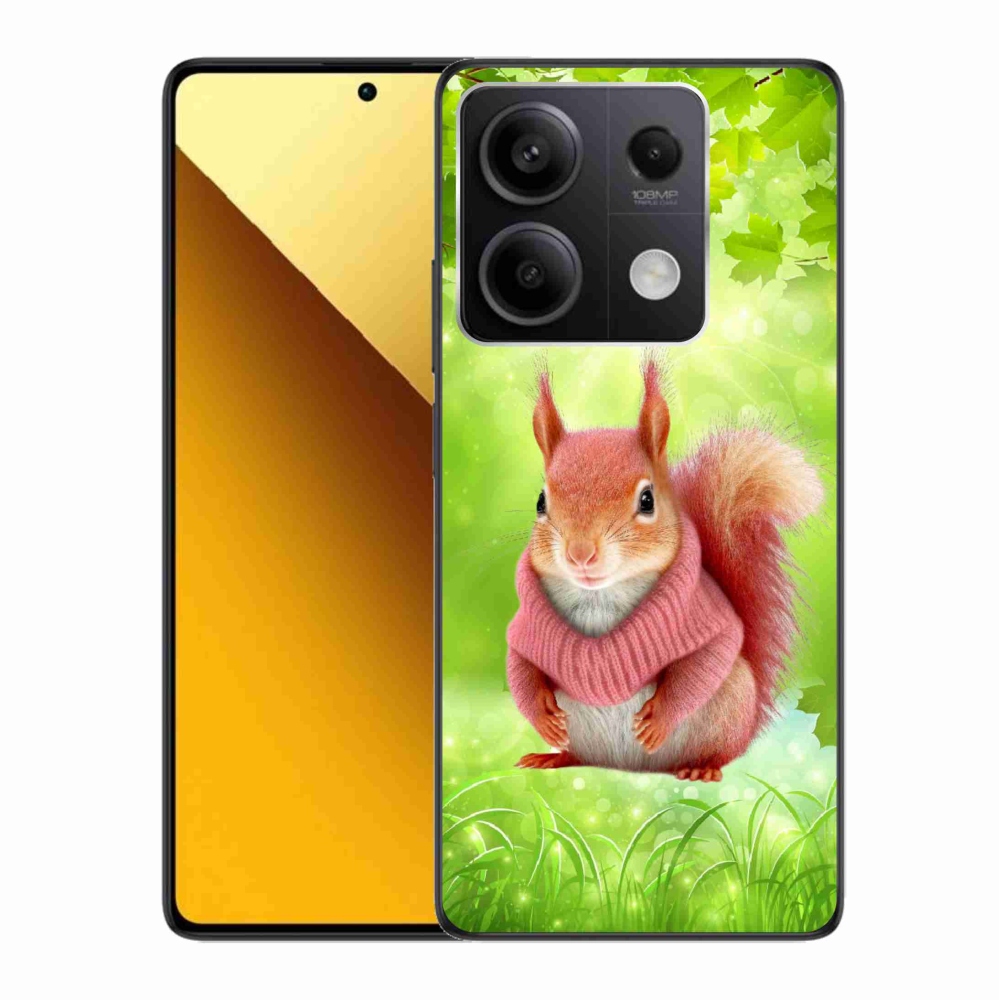 Gél borítás mmCase a Xiaomi Redmi Note 13 5G számára - mókus pulóverben