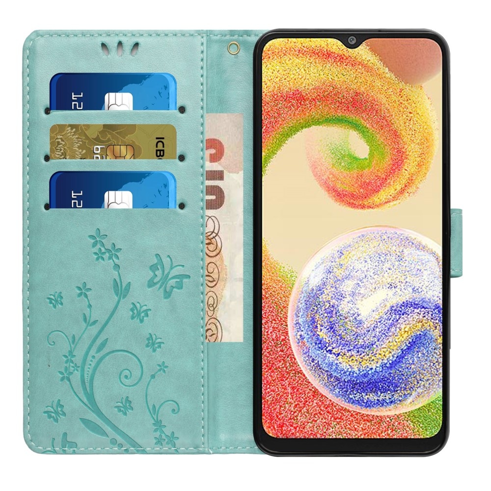 Virágok könyv tok Samsung Galaxy A06 4G készülékhez - teáskék