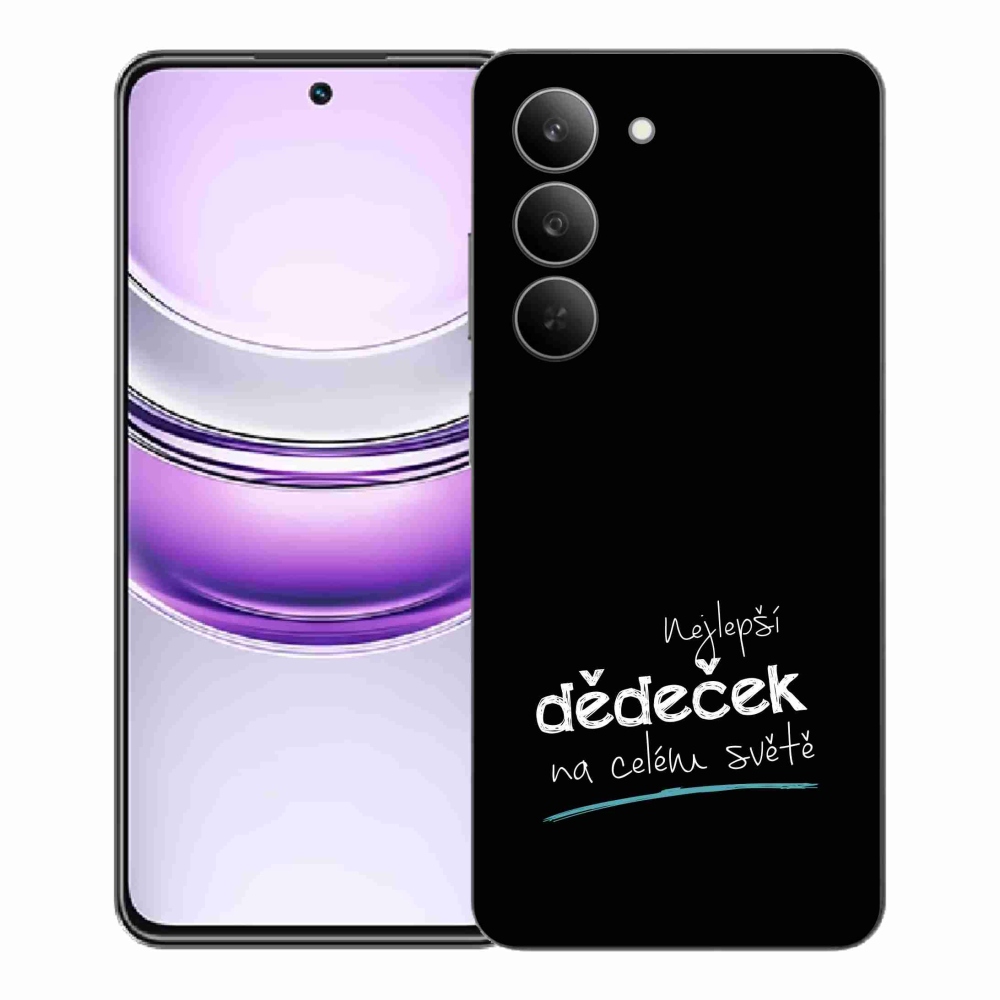 Gél borító mmCase a Realme 14x 5G - legjobb nagypapa 3 fekete háttérrel
