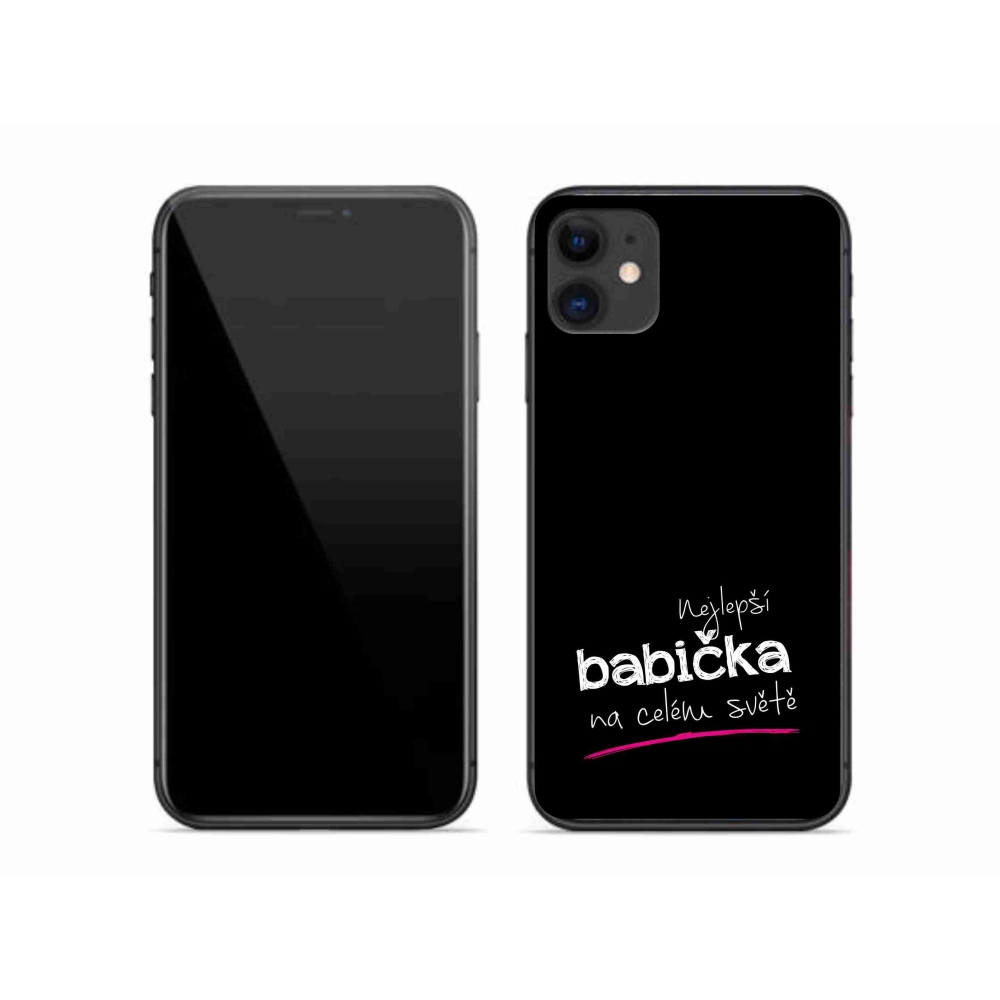 Gél borítás mmCase iPhone 11 készülékhez - A legjobb nagyi 4 fekete háttérrel