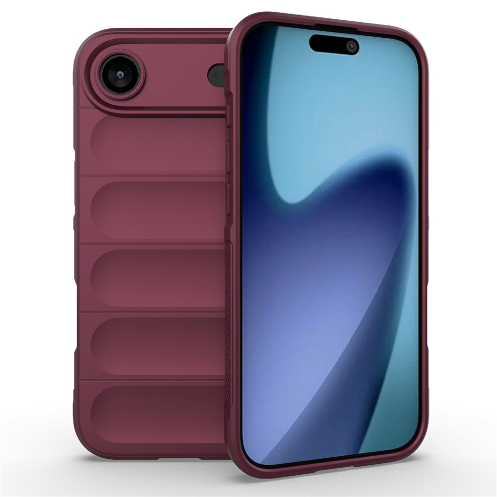 Rugg tartós zselés tok iPhone 17 Air készülékhez - bordó színű