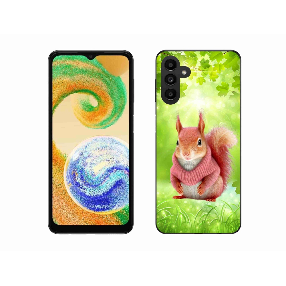 Zselés borítás mmCase Samsung Galaxy A04s (164.7x76.7x9.1mm) - mókus pulóverben