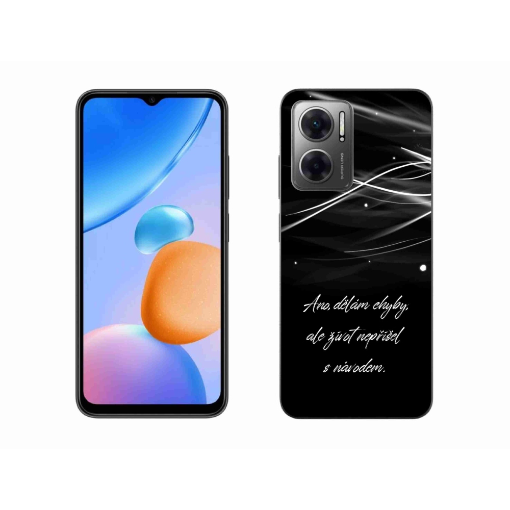 Gél borító mmCase a Xiaomi Redmi 10 5G készülékhez - idézem fekete háttérrel