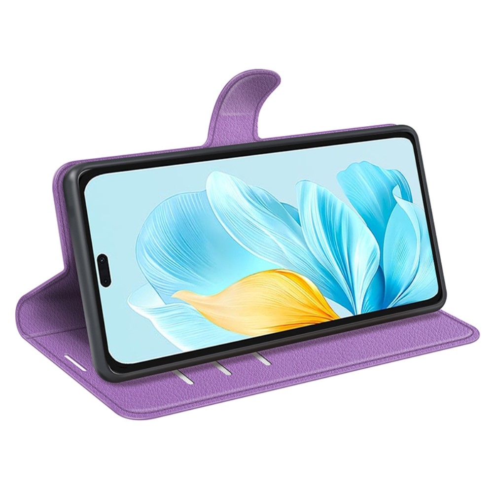 Litchi könyv tok Honor 200 Lite 5G - lila