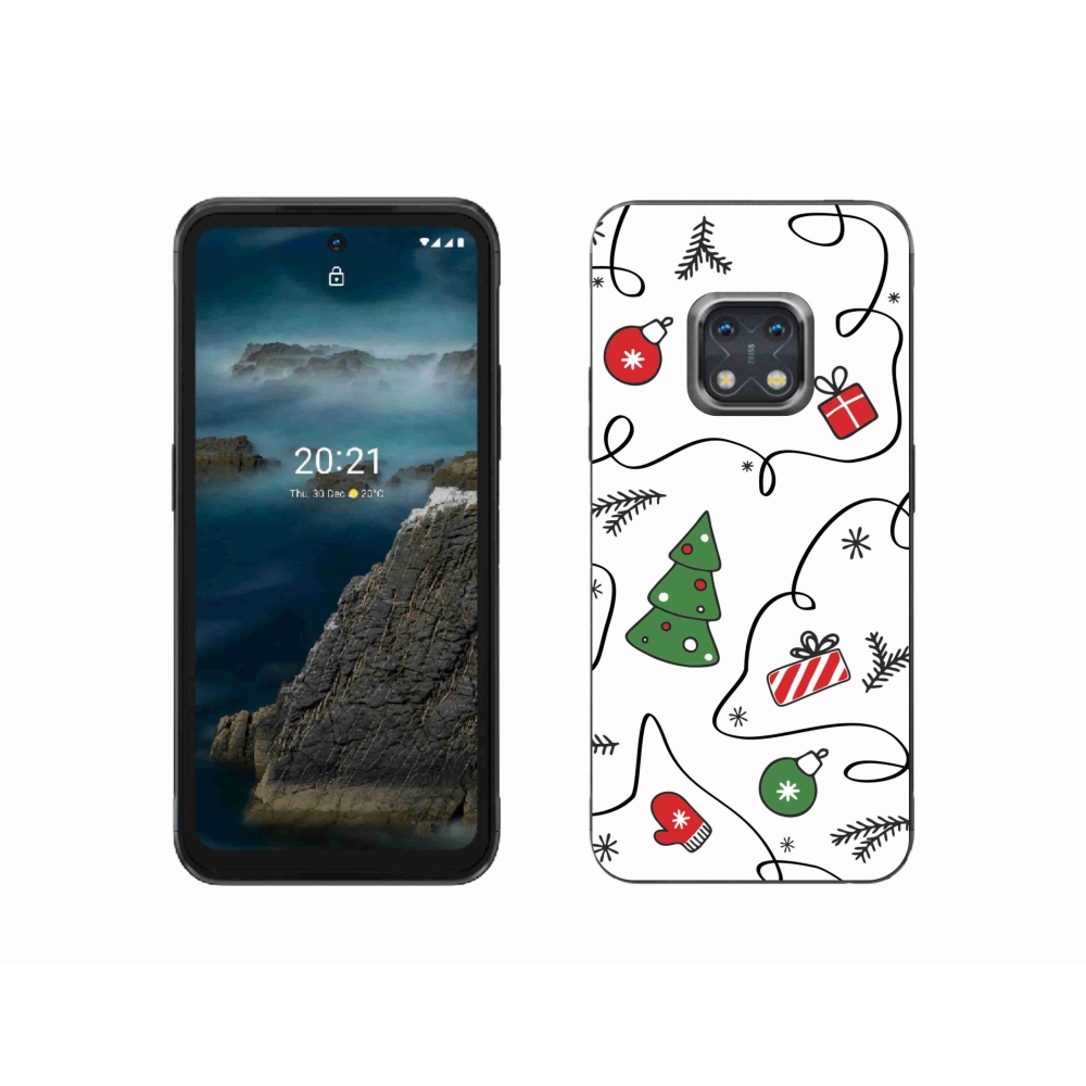 Zselés borító mmCase a Nokia XR20 készülékhez - karácsonyi motívumok