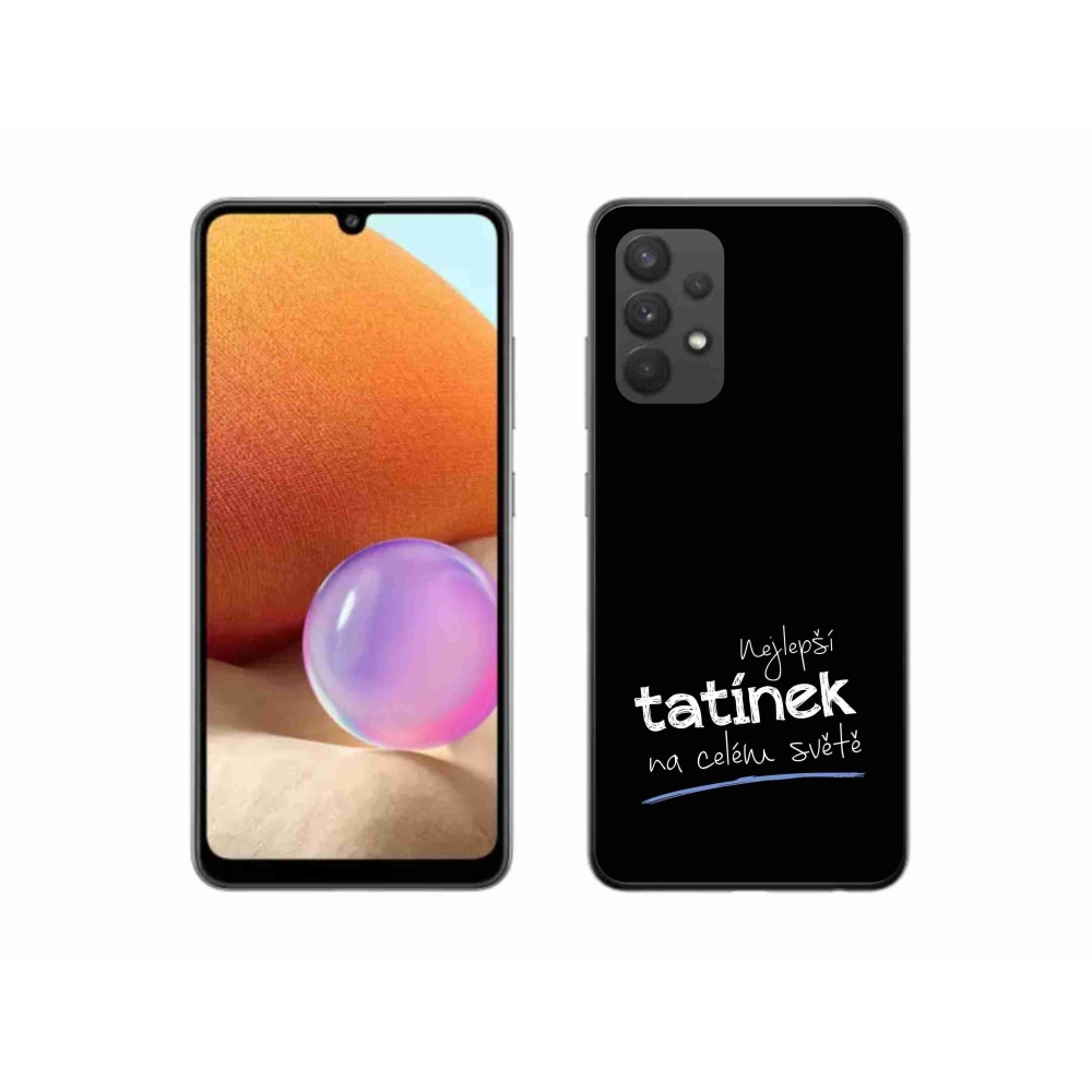 Gél borító mmCase Samsung Galaxy A32 4G - legjobb apuci 4 fekete háttérrel