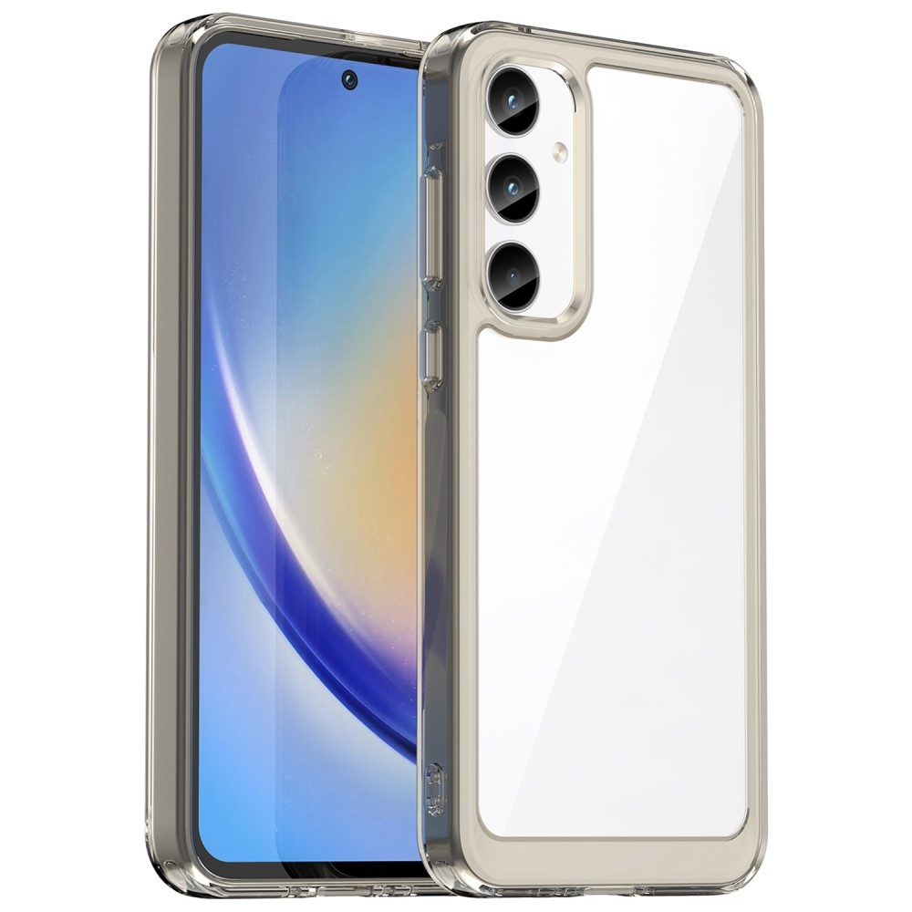 Gél tok kemény hátlappal Samsung Galaxy A35 5G készülékhez - szürke