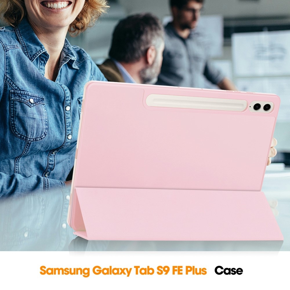 Ügyes záró tok Samsung Galaxy Tab S9 FE+ készülékhez - rózsaszín