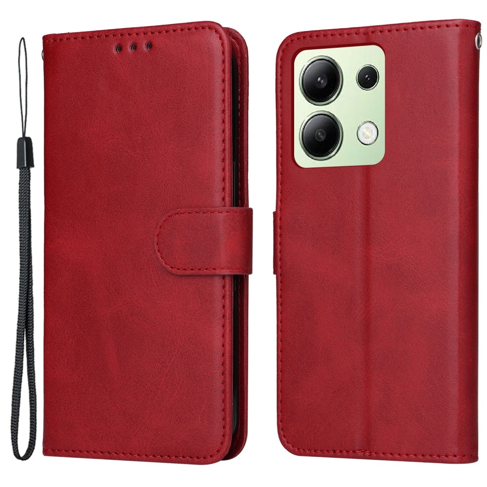 Tárcás könyv tok Xiaomi Redmi Note 13-hoz - piros