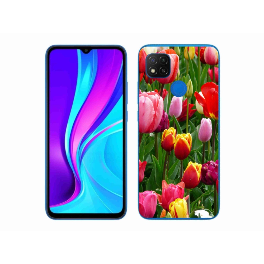Gél borítás mmCase a Xiaomi Redmi 9C-hez - tulipánok