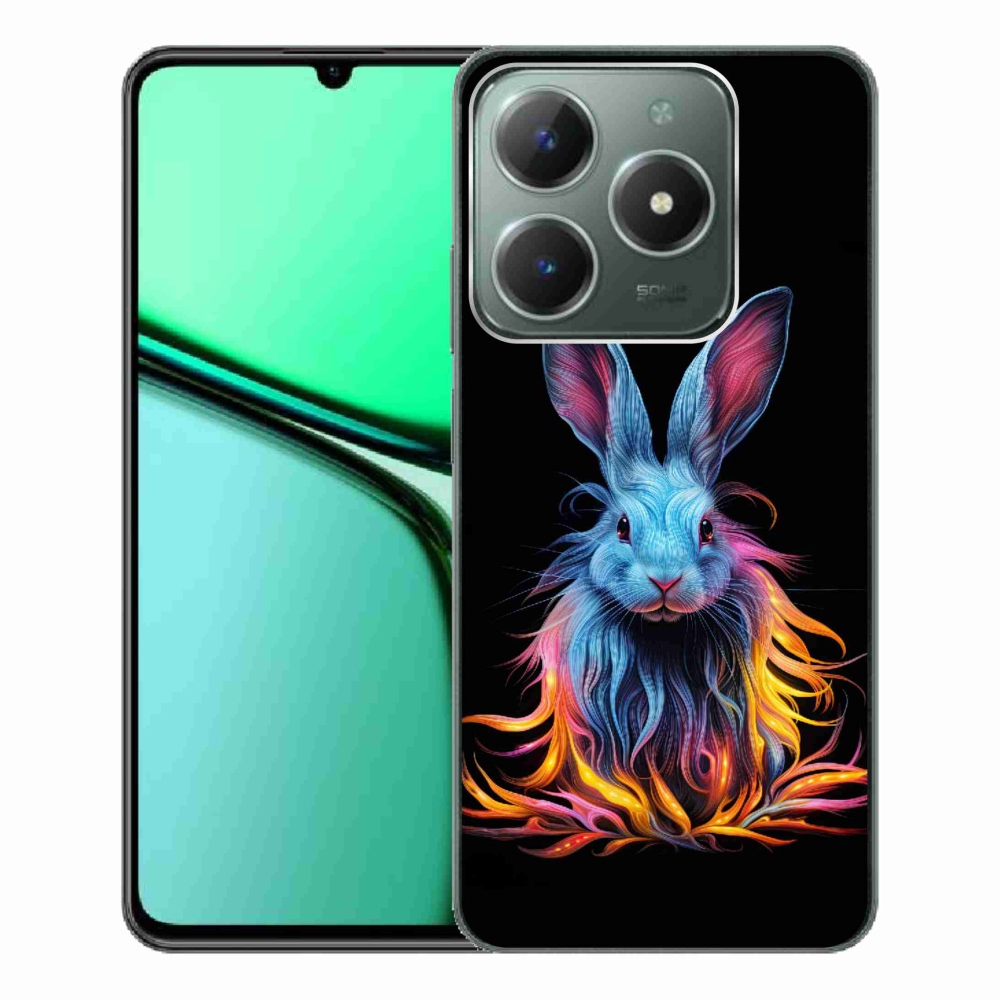 Zselés borító mmCase a Realme C61 készülékhez - absztrakt nyúl
